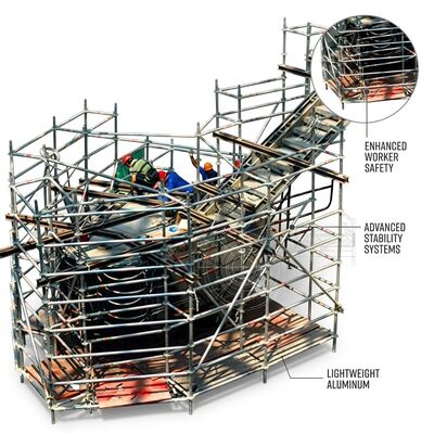 Καλή τιμή. Aluminium Scaffold Tower με σύνδεση Push-Fit, Συναρμολόγηση χωρίς εργαλεία, Δεν απαιτείται σφυρί, Πλατφόρμα πρόσβασης γρήγορης σύνδεσης, EN1004 σε απευθείας σύνδεση